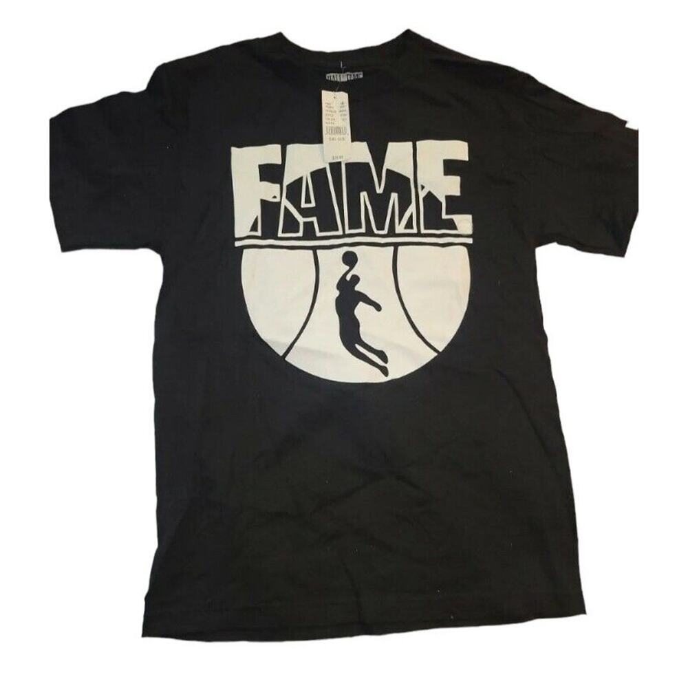 Fame t-shirt Women's small PacSun‎ Hall of Fame New Basketball Shirt black white